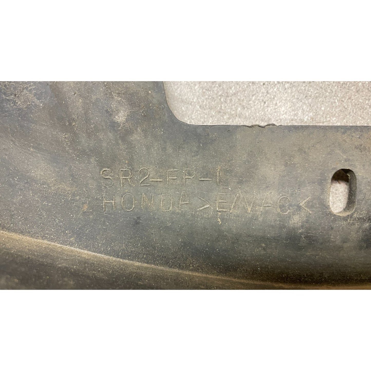 OEM Honda Civic Del Sol Set of 4 Mudflaps closeup of product marking