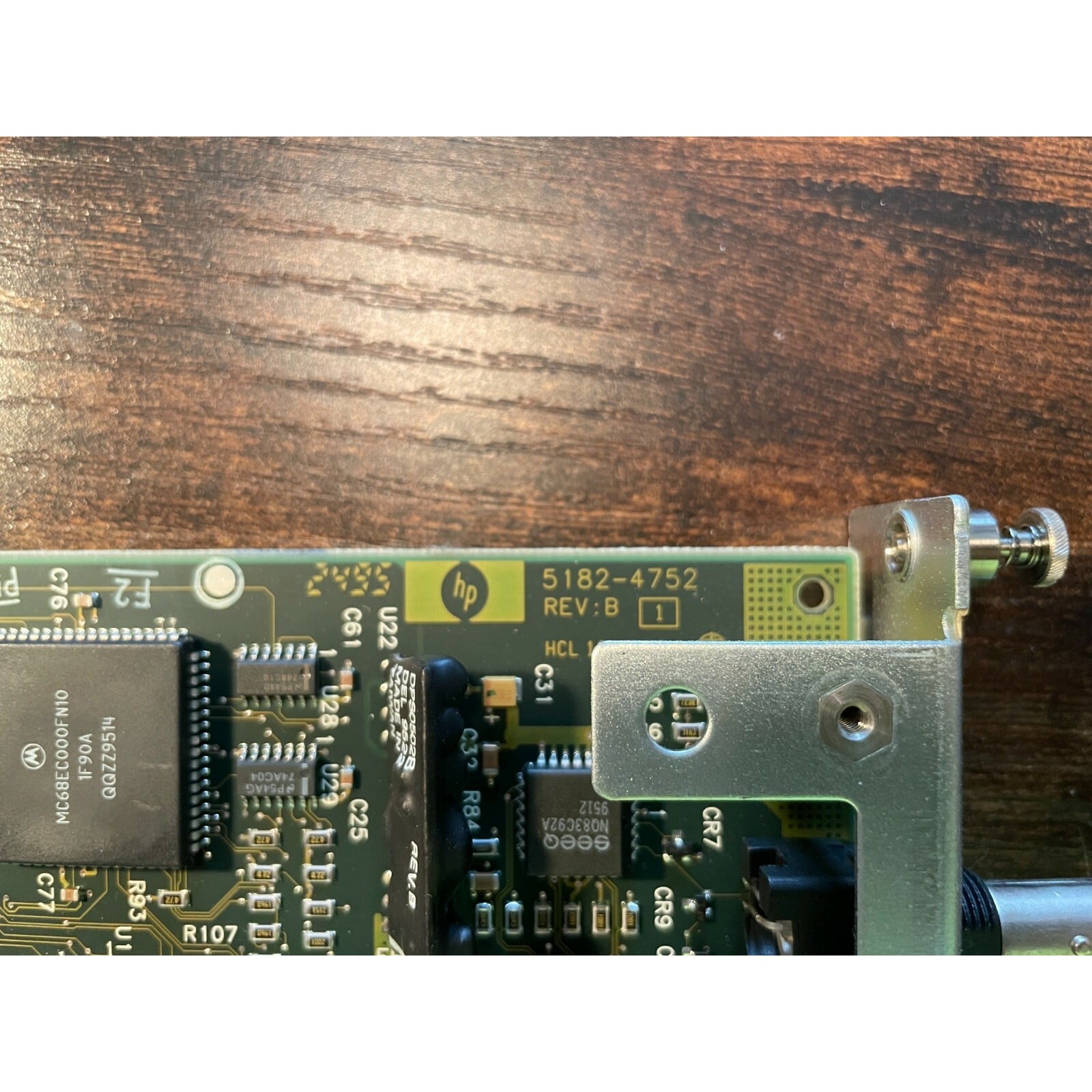 HP JetDirect 5182-4752 Rev B Laser Printer Ethernet Network Card 10Base-T product number and revision stamp
