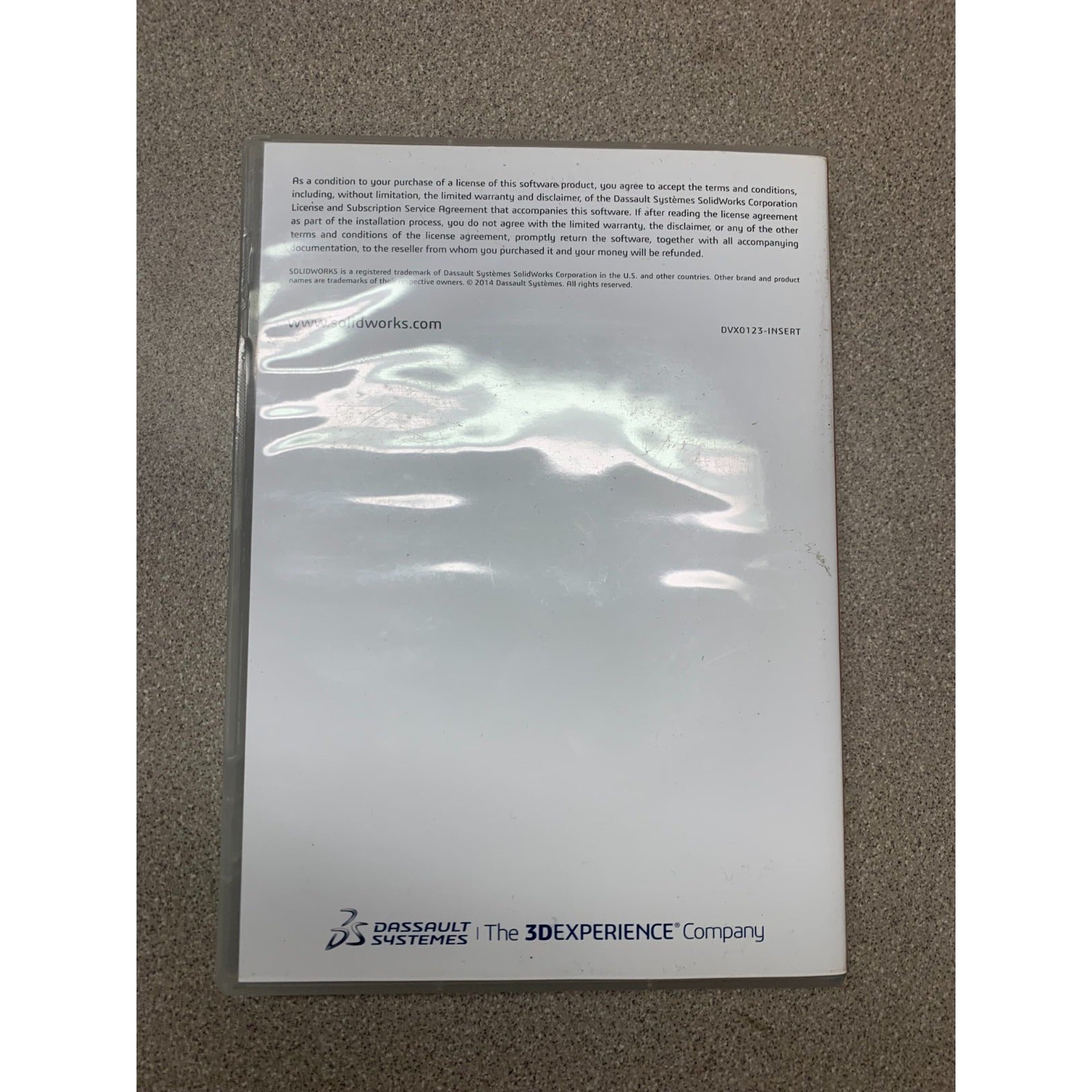 SOLIDWORKS 2015 3D Experience for Windows - Discs only back of CD case