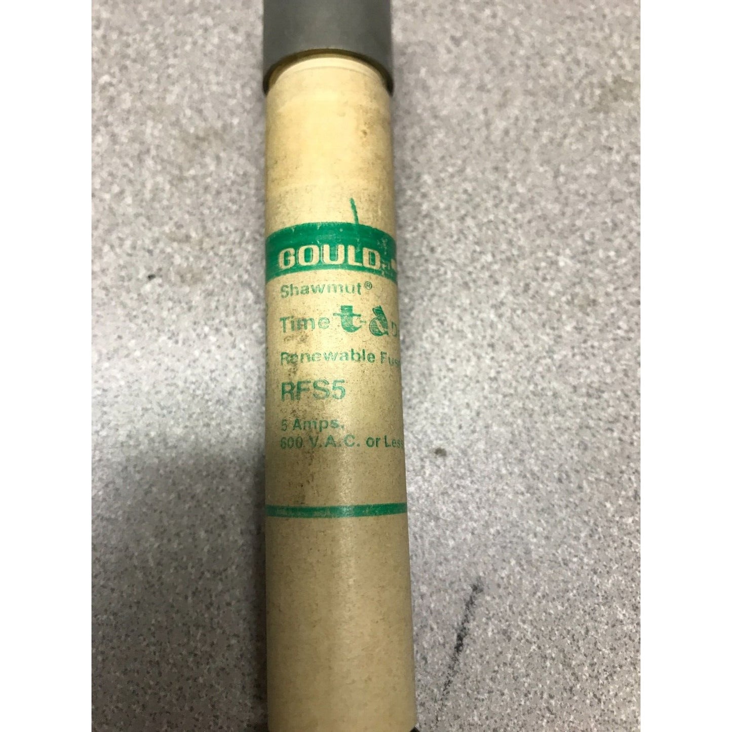 Gould Shawmut RFS5 5A 600VAC Time Delay Renewable Fuse - Lot of 2