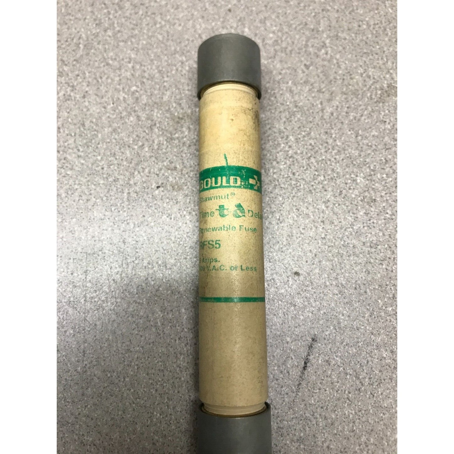 Gould Shawmut RFS5 5A 600VAC Time Delay Renewable Fuse - Lot of 2
