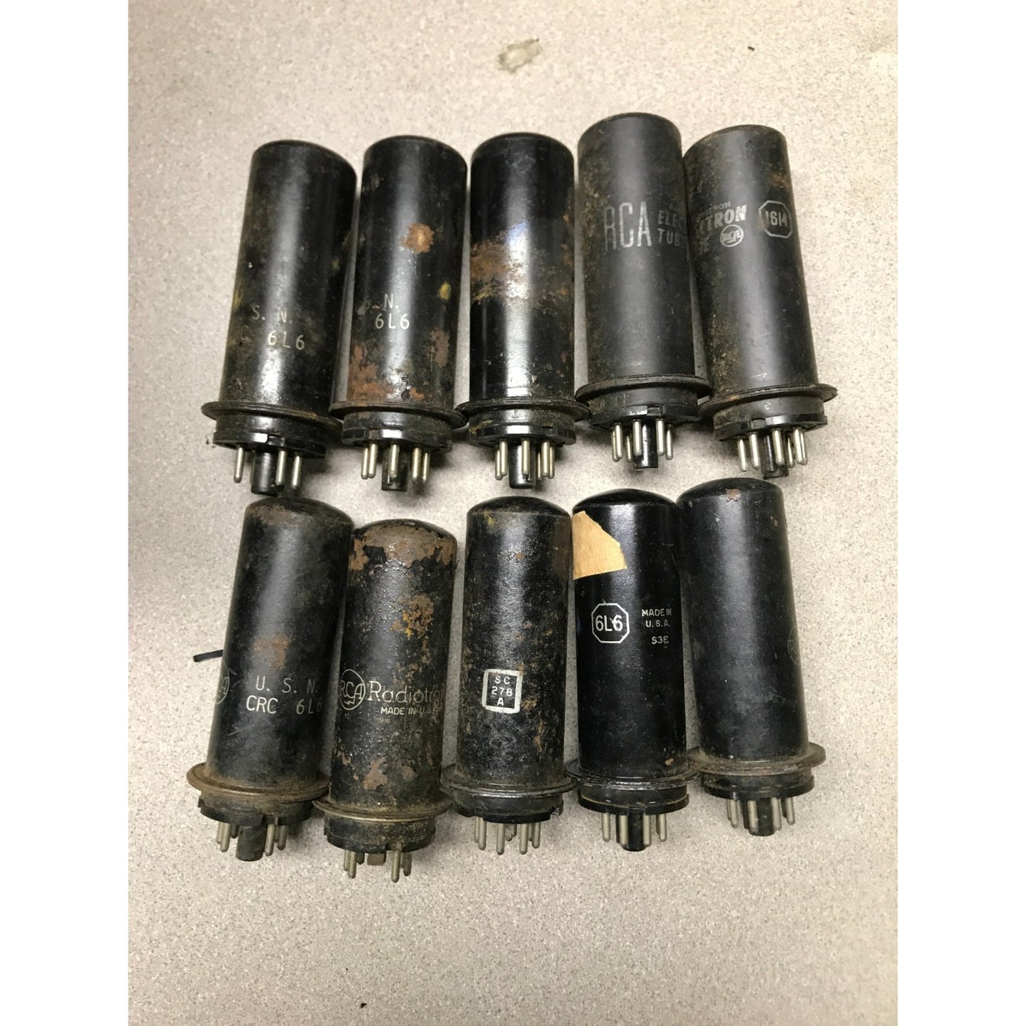 6L6 Vacuum Tubes RCA Radiotron lot of 10