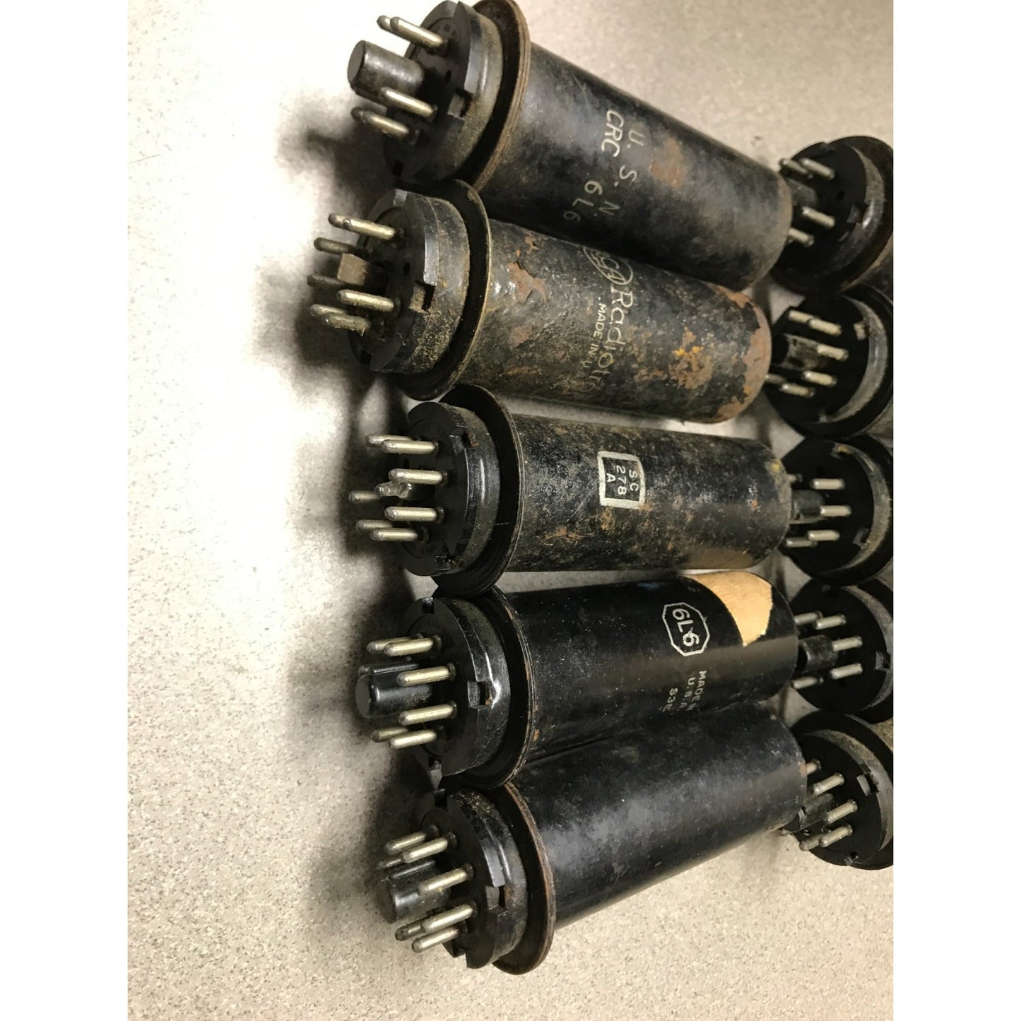 6L6 Vacuum Tubes RCA Radiotron closeup of connector view