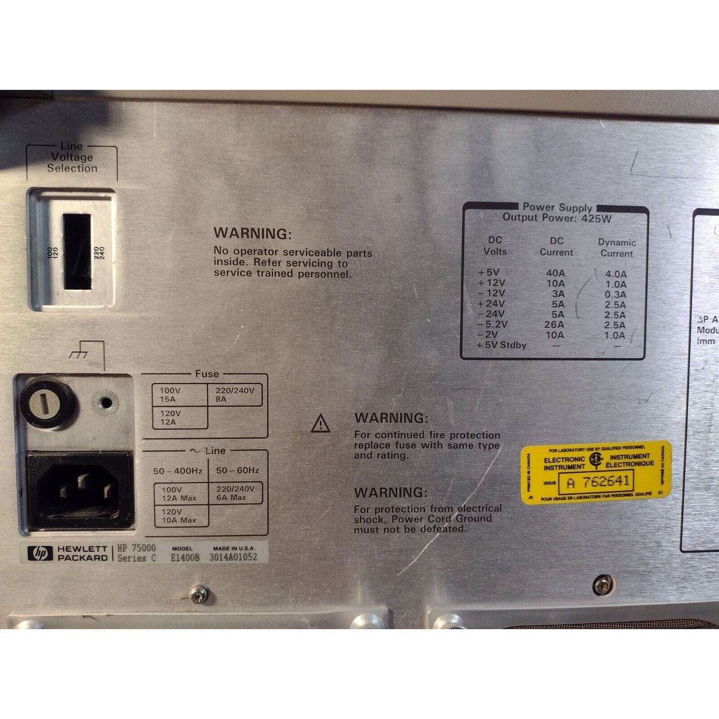 HP - Agilent - Keysight E1400B High Power VXI Mainframe, 7500, Series C