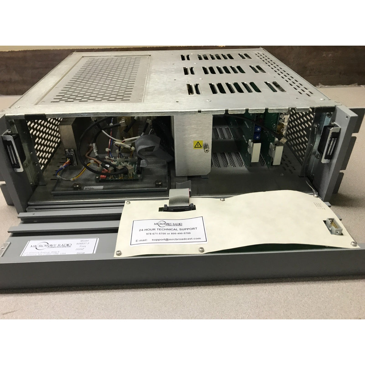 MRC Coderunner 4 Central Receiver back panel opened view of internal components