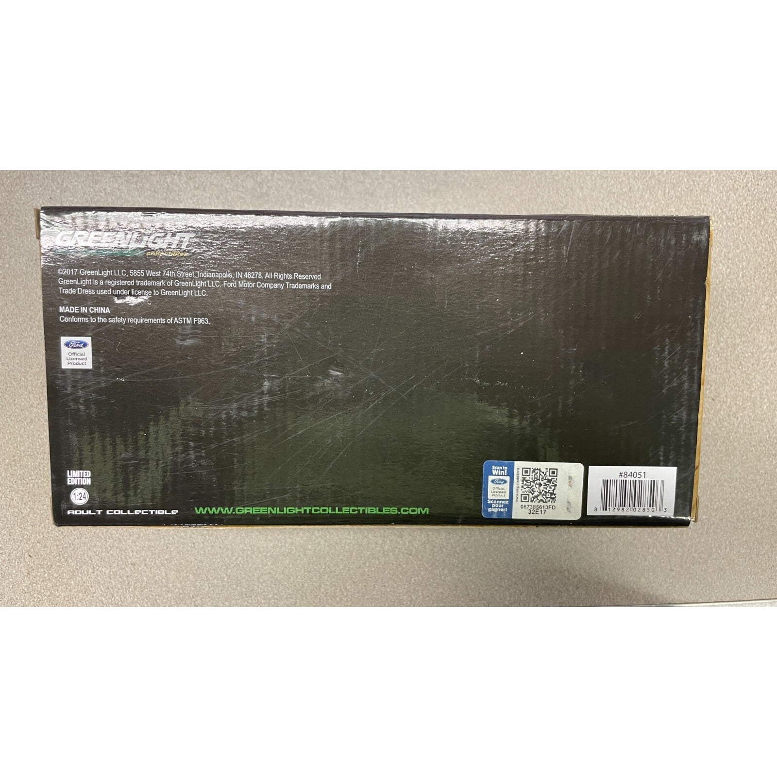 Greenlight HollyWood 1973 Ford Falcon XB, Last of the V8 Interceptors bottom of package