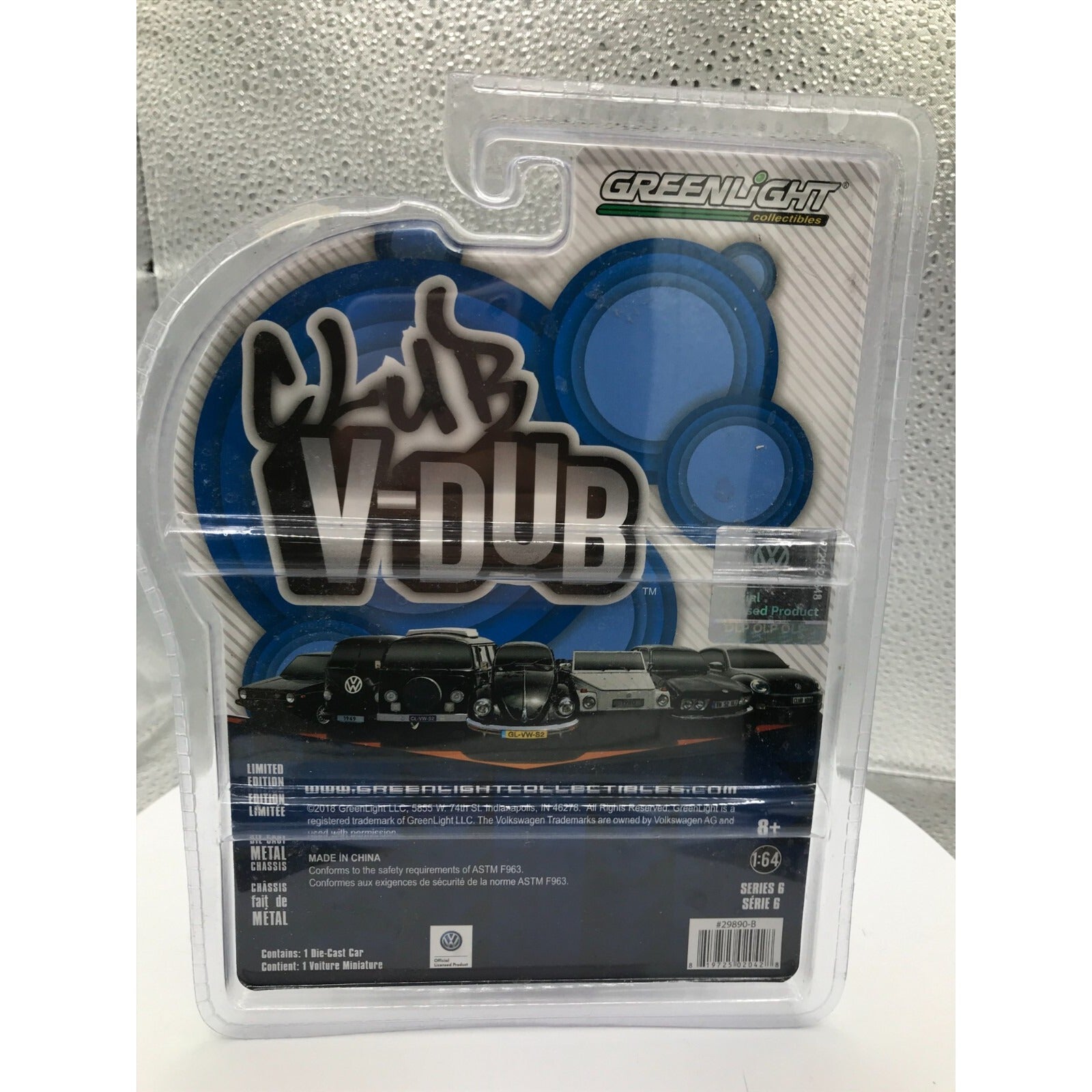 Greenlight V-Dub School Bus Chase 1964 Volkswagen Samba Bus back of package item details