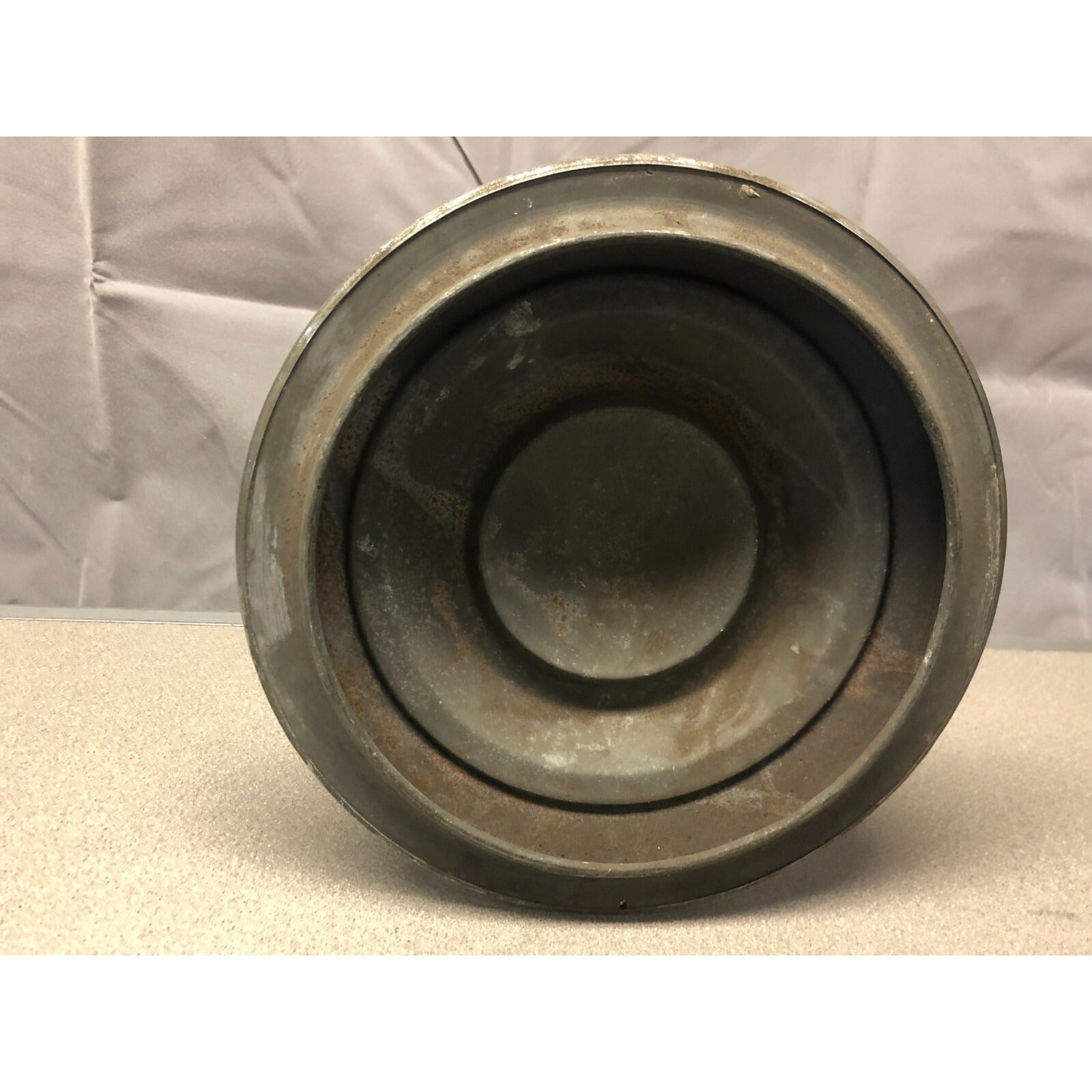 1966 Pontiac Chrome OEM Wheel Center Cap back side view some rust