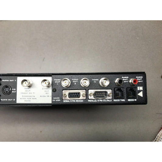 ADTEC Digital Satellite Receicer edge-L MPEG 2 Player 808312 L-Band Input 950-2150MHz connections  close up