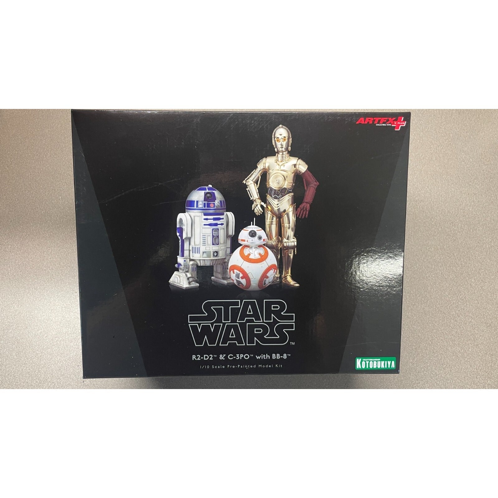Artfx+ Star Wars R2-D2 &amp; C-3PO with BB-8 1/10 Scale Painted Model Kit