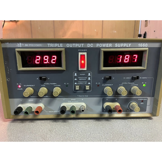 BK PRECISION TRIPLE OUTPUT DC POWER SUPPLY 1660