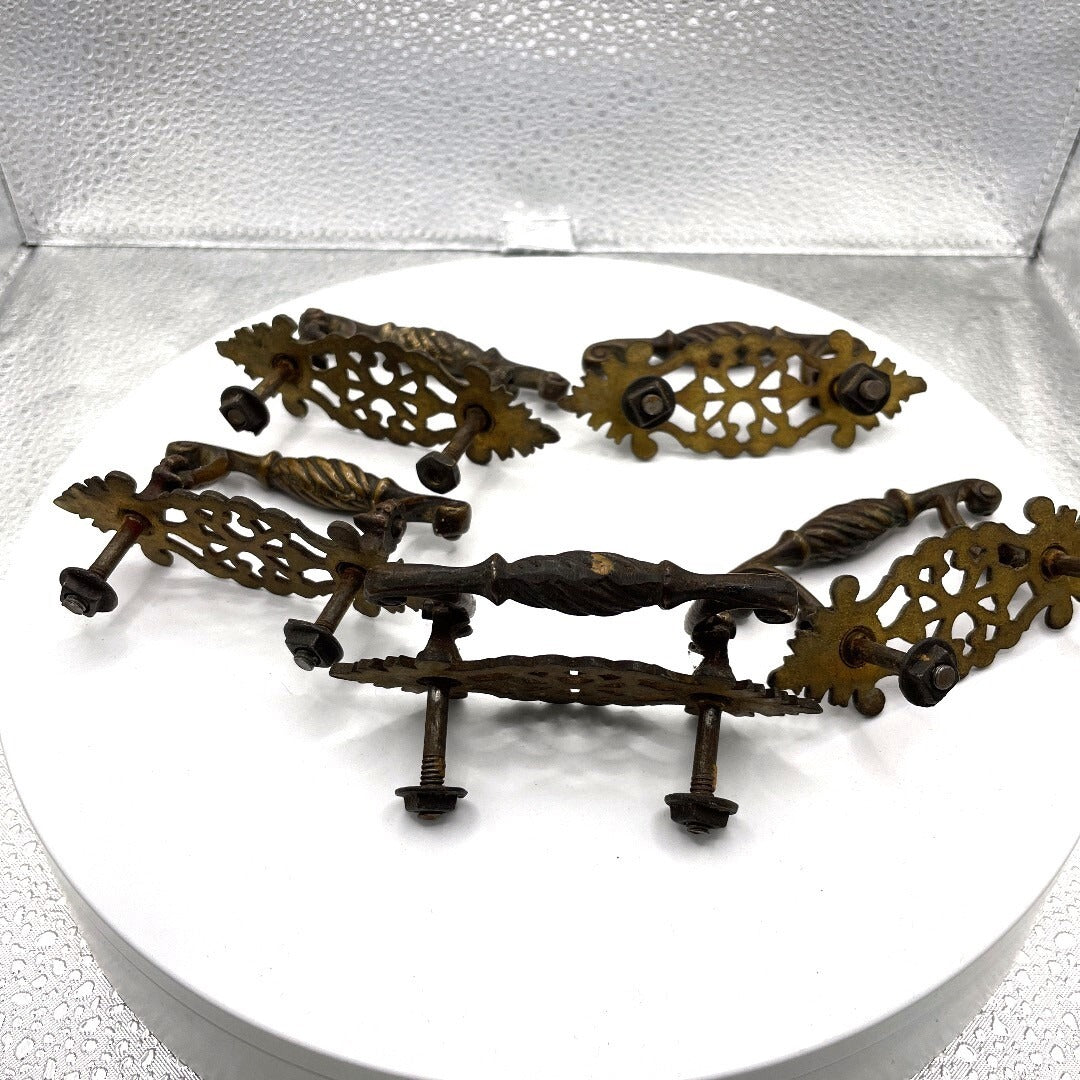 Antique Brass Cabinet Handles set of 4
