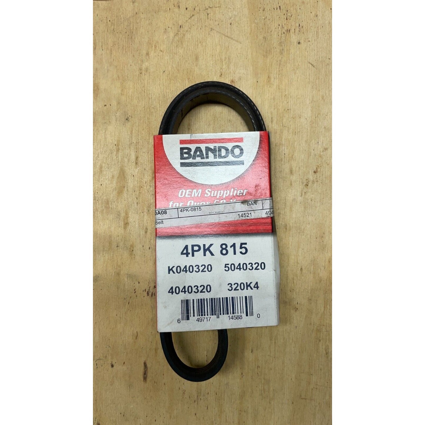 Bando 4PK815 Belt front of package belt visible