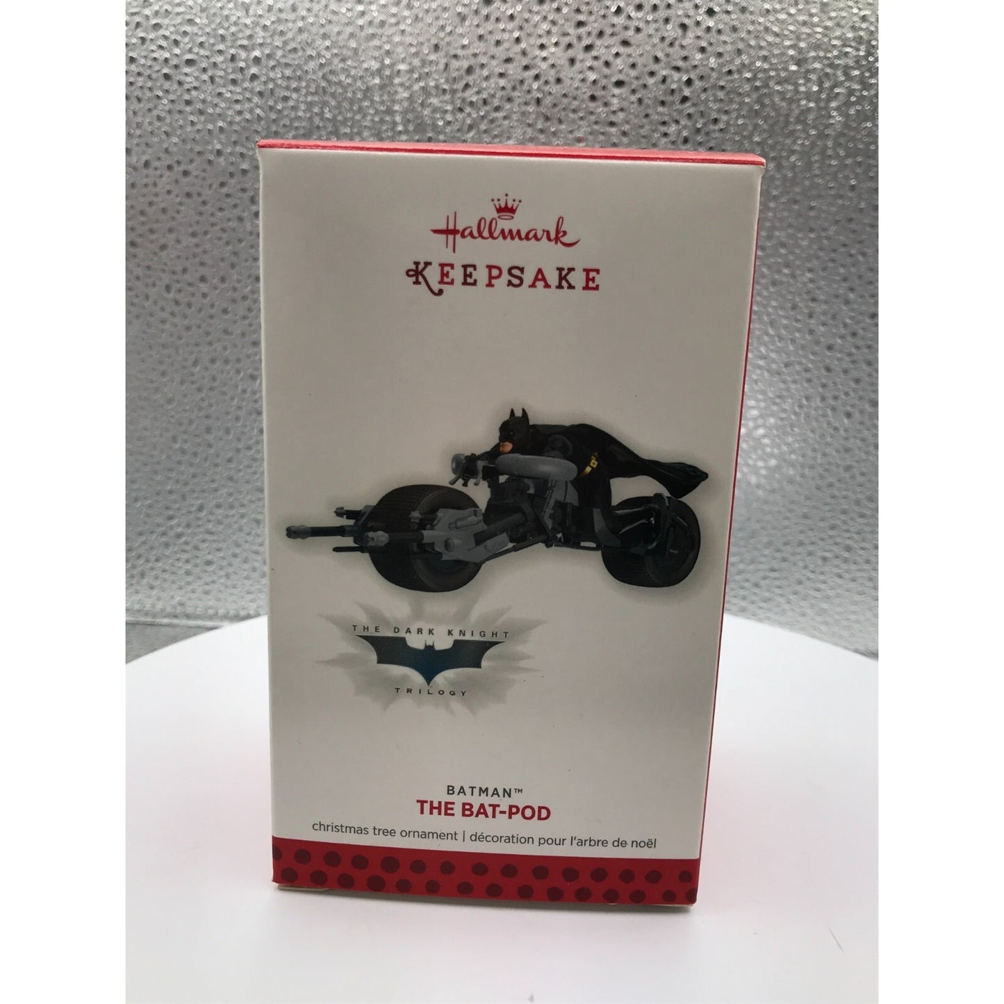 Batman "The Bat-Pod" Hallmark Keepsake Christmas Ornament 2013 Limited Edition front of box