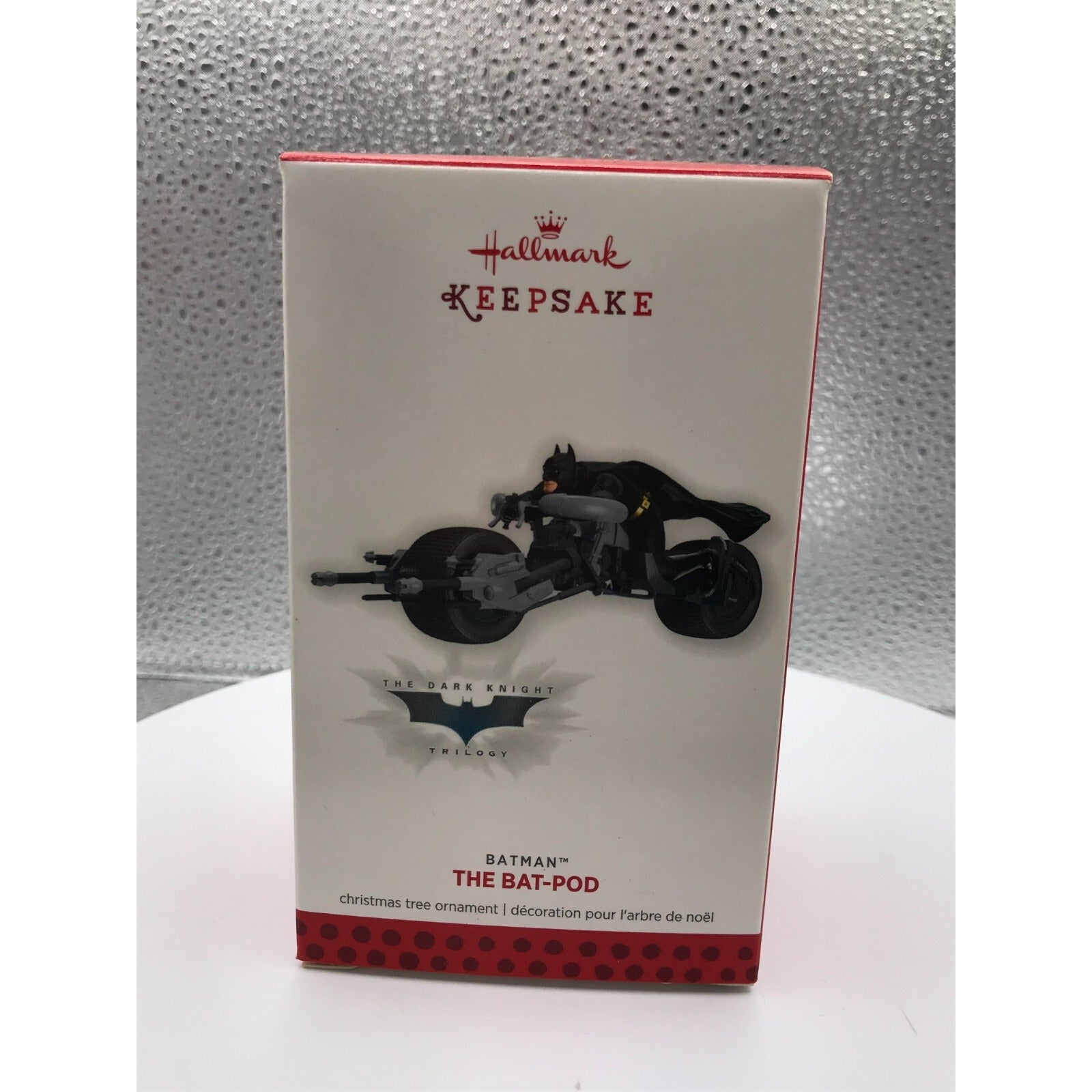 Batman "The Bat-Pod" Hallmark Keepsake Christmas Ornament 2013 Limited Edition front of box