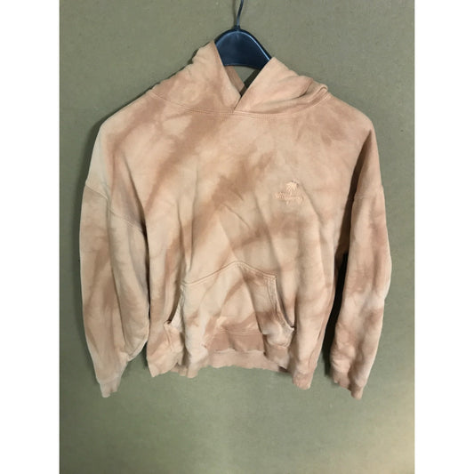 Billabong Hoodie Women's Medium Orange Tie Dye front of hoodie