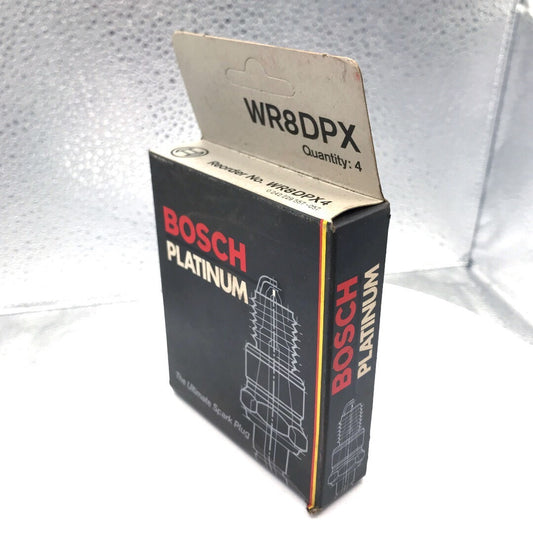 Bosch Platinum Spark Plug WR8DPX front and side of box
