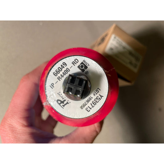 Brady IP-R4400-RD, 66049, Red Y539713 New Printer Ribbon top view with label