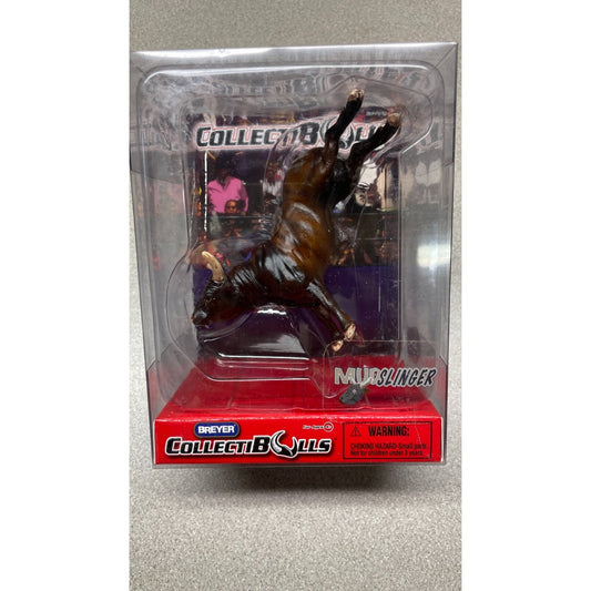 Breyer CollectiBulls Mudslinger front of package displaying item