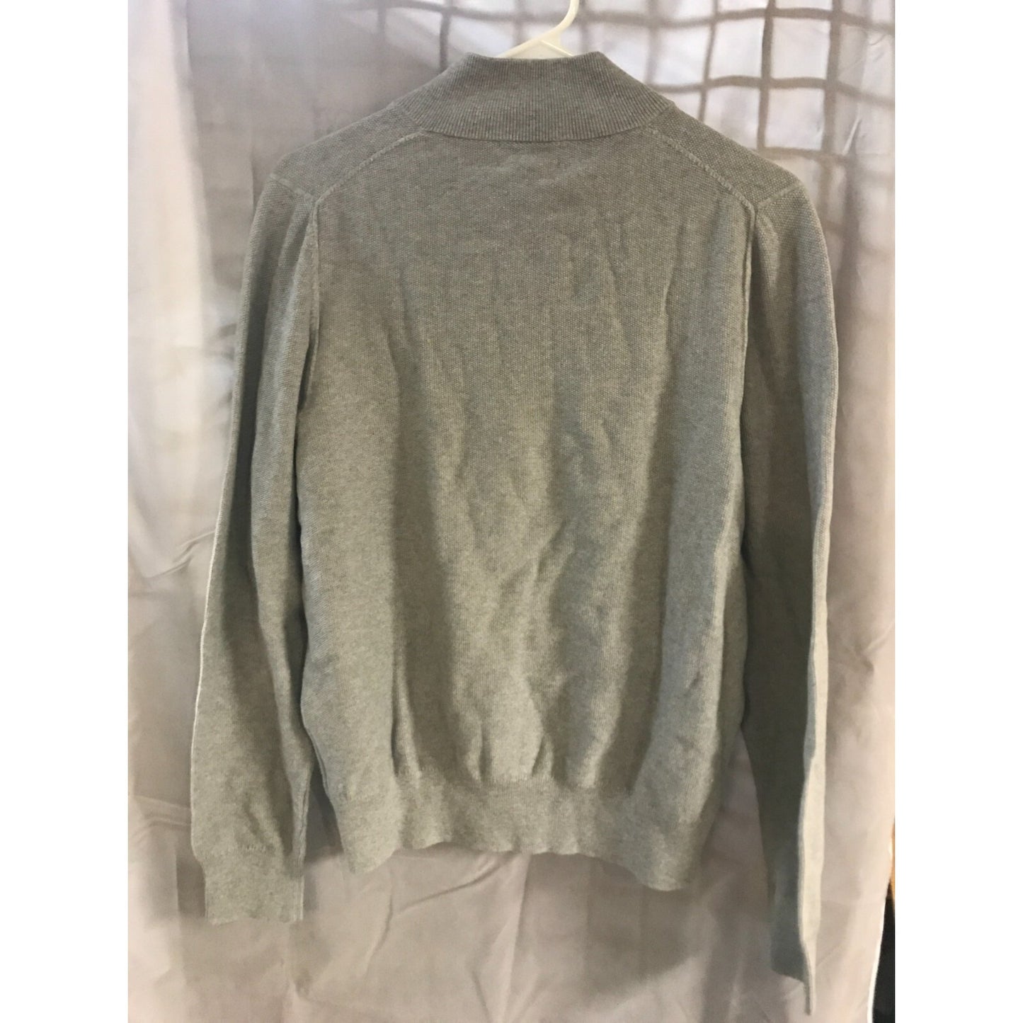 Brooks Brothers 100% Cotton Quarter-zip Size S back of sweater