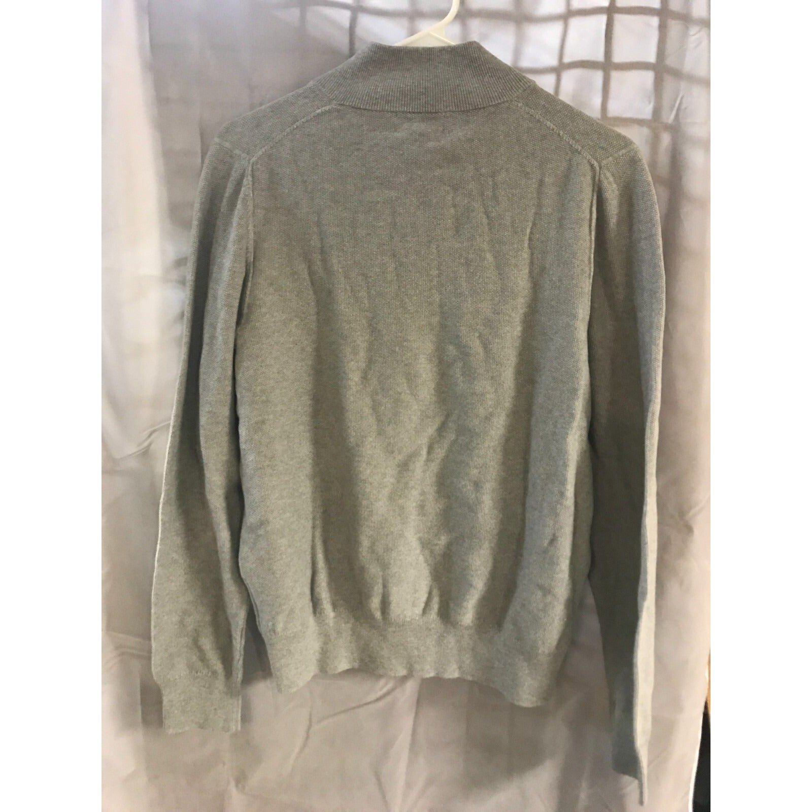 Brooks Brothers 100% Cotton Quarter-zip Size S back of sweater