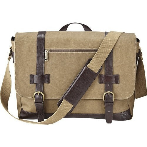 Brown/Tan Satchell Laptop Bag PT front of bag