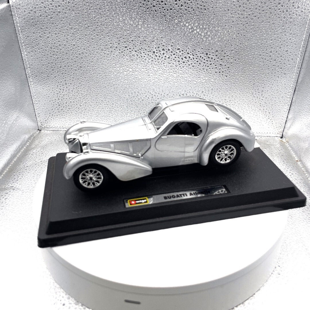 Burago Bugatti 57 SC Atlantic Silver Die Cast, Scale: 1/24 driver's side view