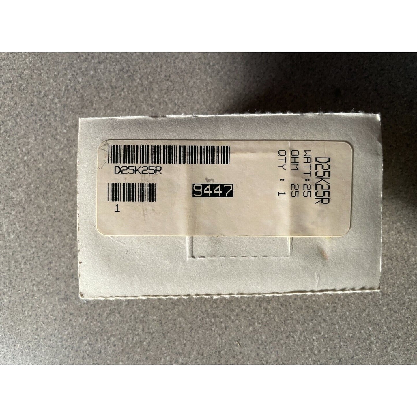 OHMITE D25K25R Resistor, 25 OHM, 25W Label