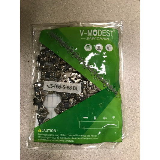 Chainsaw Chain V-Modest 325-063-S-68 DL, 325 pitch, 0.063 gauge, 68 links chain in package