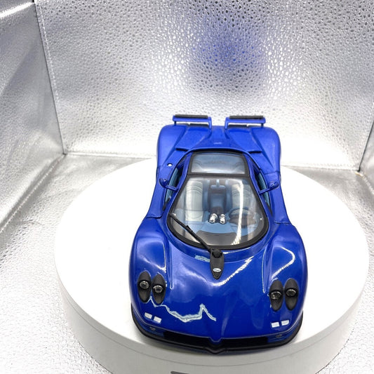 Motor Max Pagani Zonda C12 Blue Die Cast, Scale: 1/18 No. 73147 front end