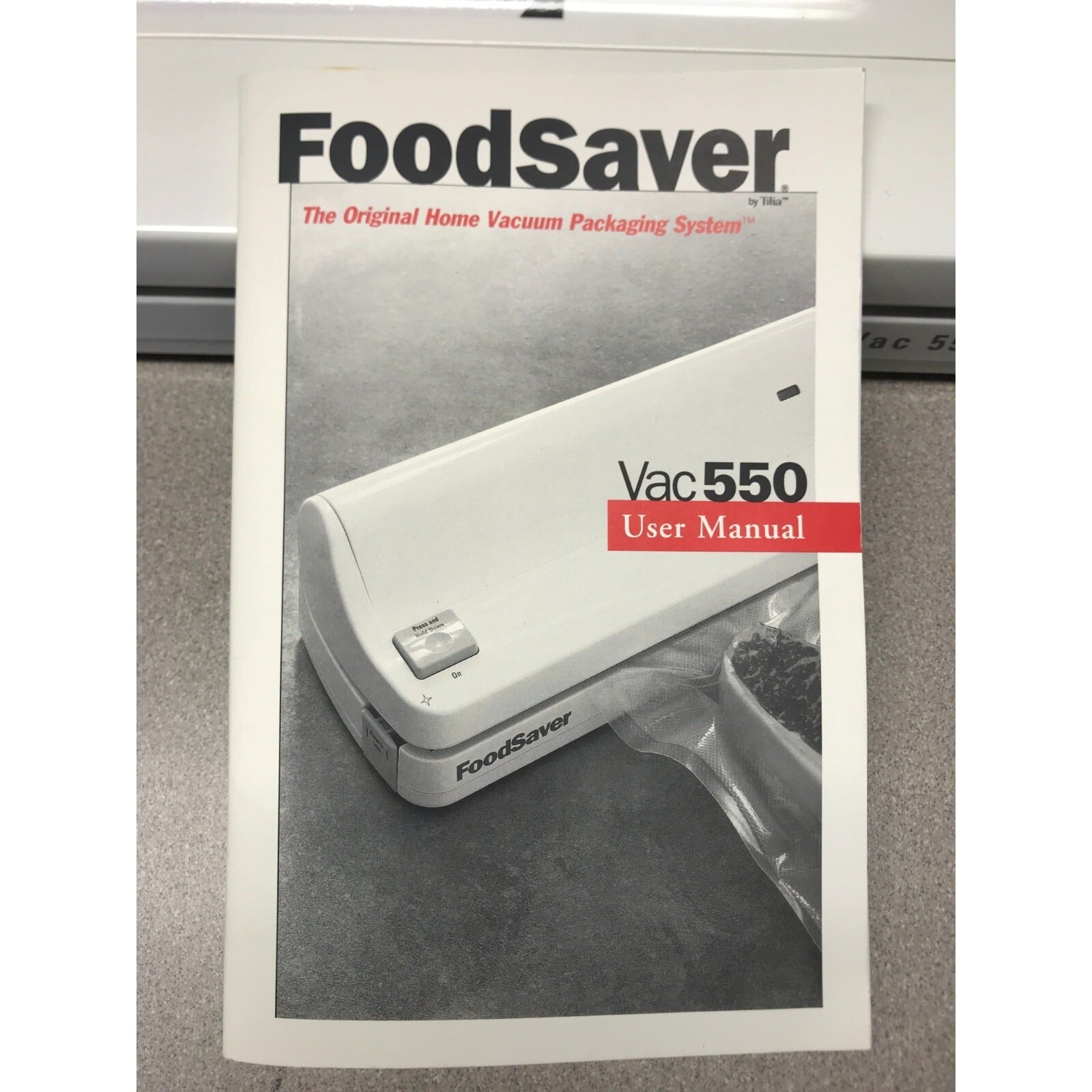 FoodSaver Vacuum Sealer Vac 550 user manual