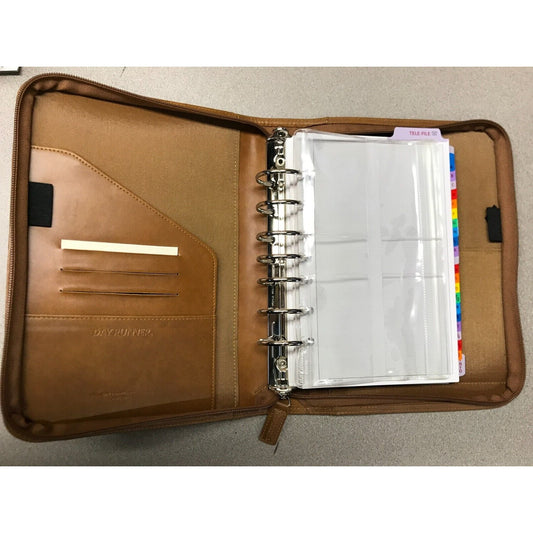 Day Runner Leather Case Phone Book, Contact List, Notes, To-do List, Project/Expense Report open view 