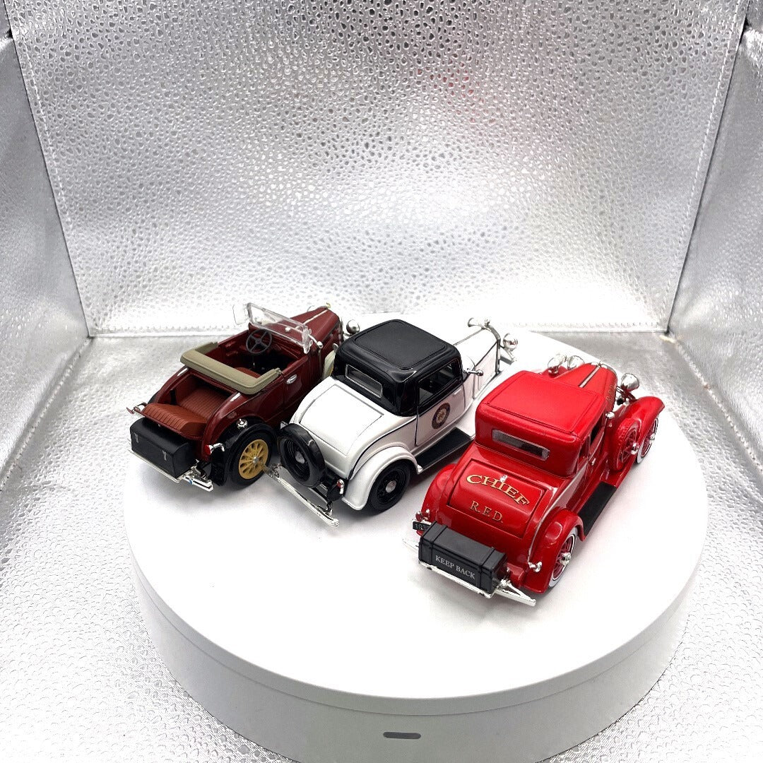 Ford Die Cast Lot of 3, Red Chief R.F.D, California Highway Patrol, 1931 Model A Brown rear view