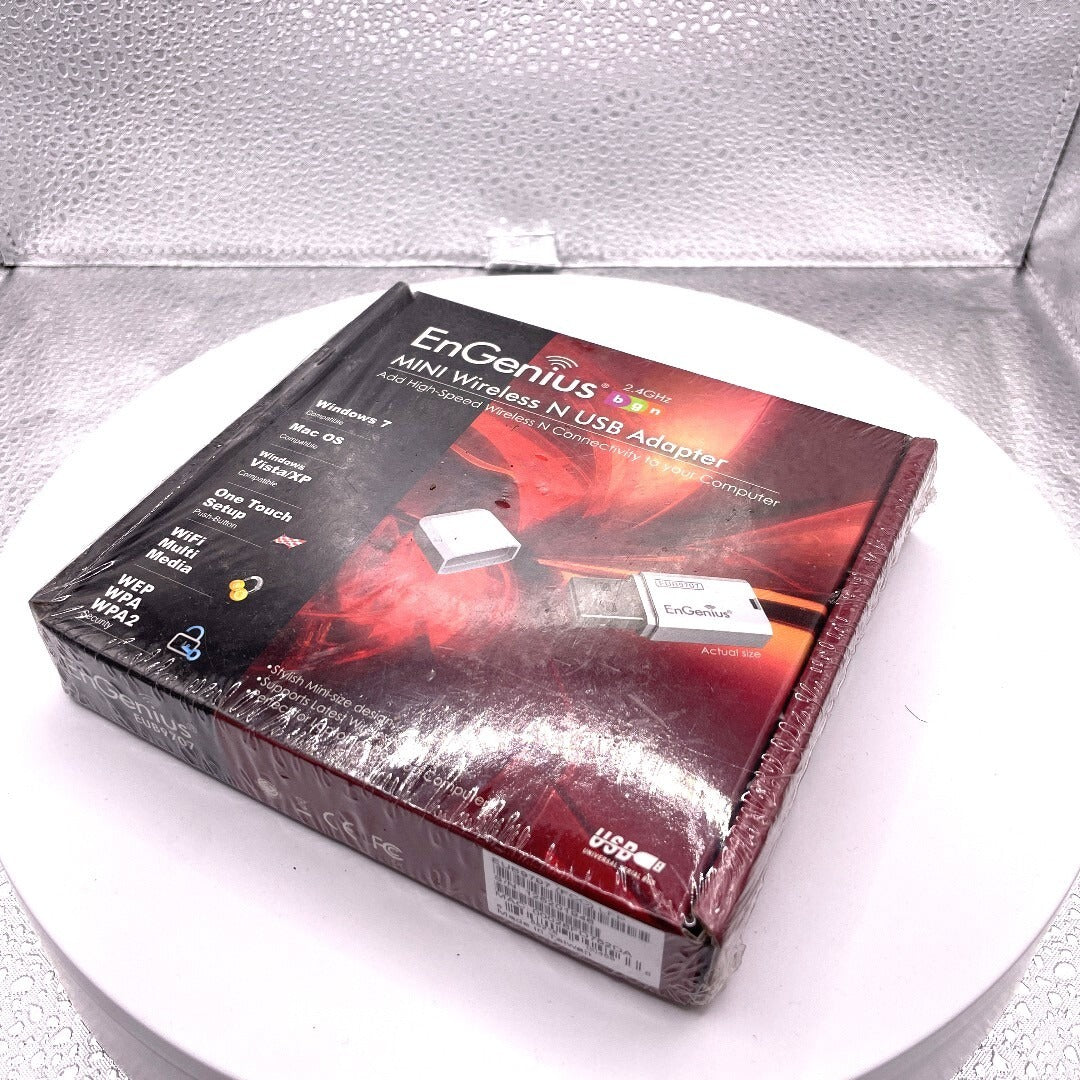 EnGenius 2.4GHz Mini Wireless N USB Adapter front of package sealed