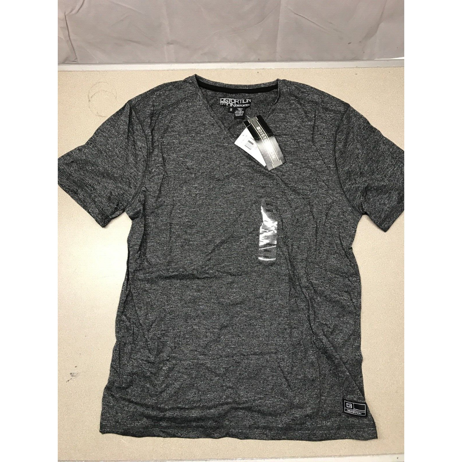 Distortion Small Athletic Shirt - Heather Gray front of shirt