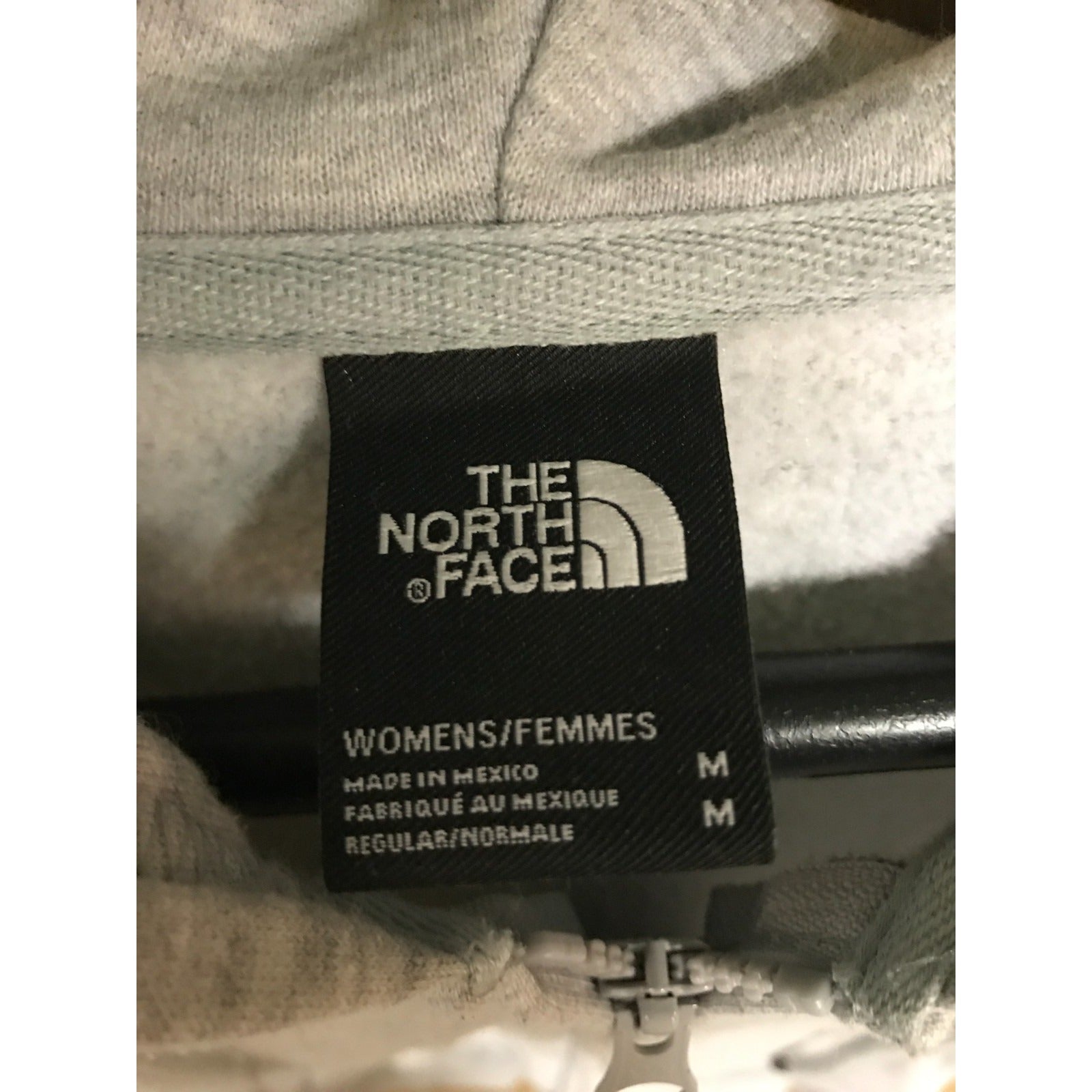 The North Face label on a piece of clothing