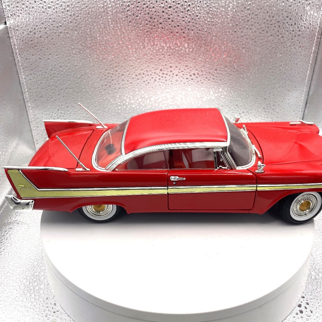 Motor Max 1958 Plymouth Fury Red Die Cast, Scale 1:18, No. 73115 passenger side view