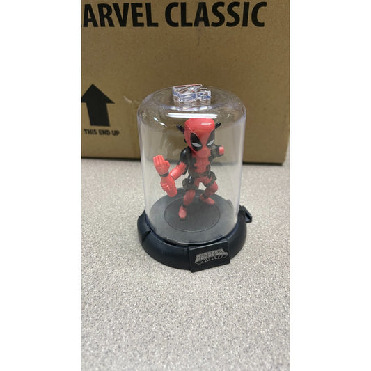 Domez Deadpool Collectible 2 of 8 (Missing Arm Pose) in display case