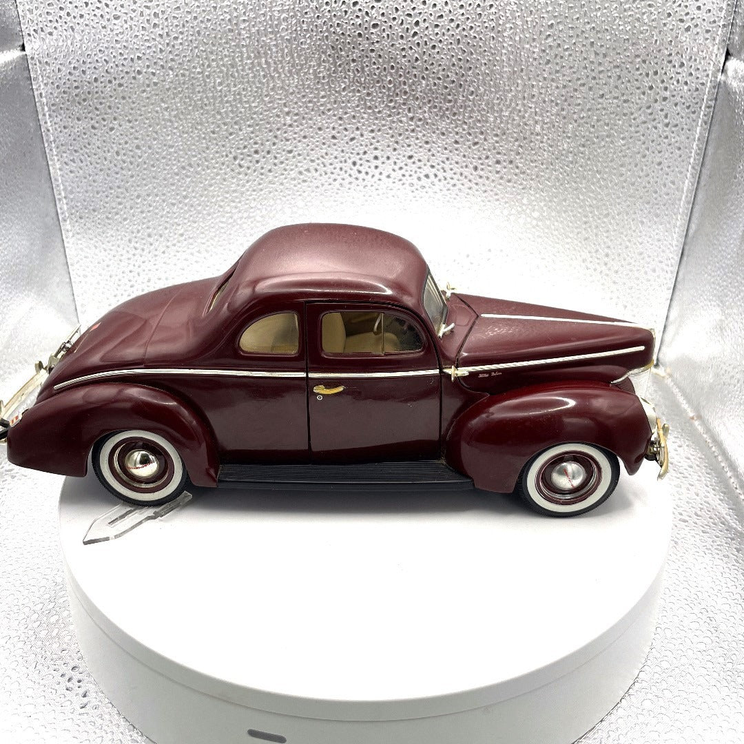 ERTL 1940 Ford Coupe Maroon Die Cast, Scale: 1/18 passenger side view
