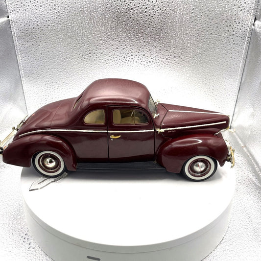ERTL 1940 Ford Coupe Maroon Die Cast, Scale: 1/18 passenger side view