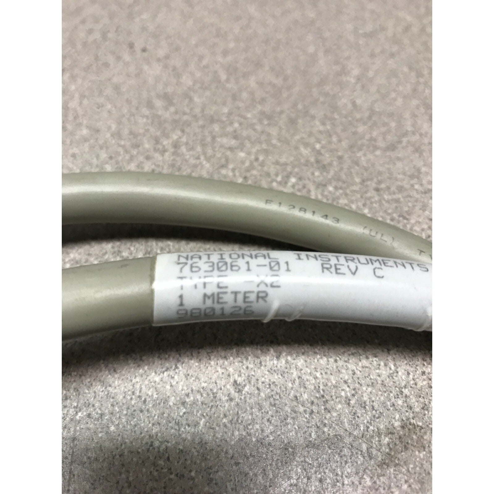 National Instruments 763061-01 Type-X2 1 Meter Cable product label closeup
