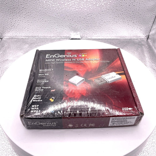 EnGenius 2.4GHz Mini Wireless N USB Adapter front of package sealed