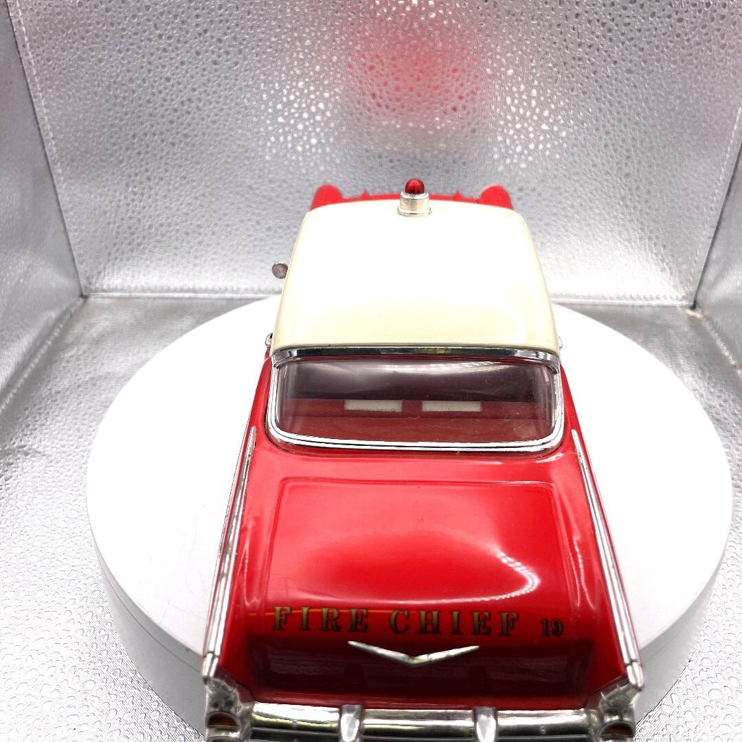 Road Legends 57 Chevrolet Bel Air Red Fire Chief Die Cast, Scale: 1/18, No. 92108 rear view