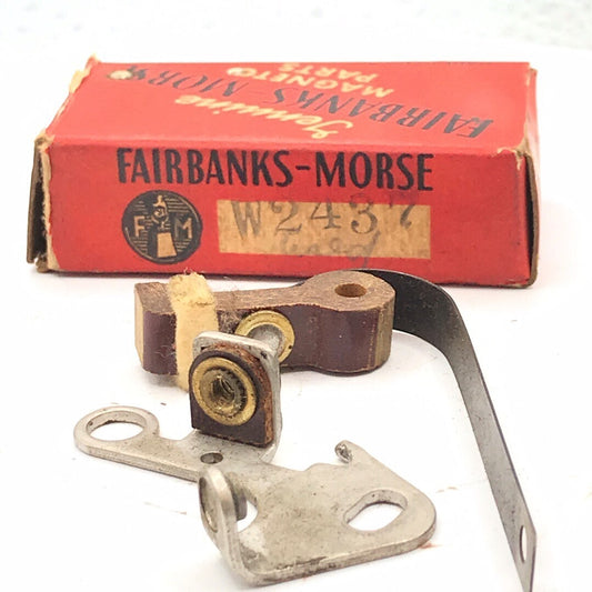 Fairbanks Morse W2437 Magneto Ignition Points Set set parts in front of box