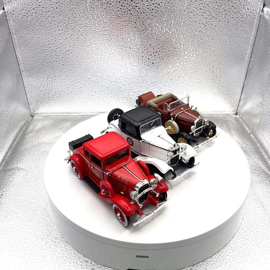 Ford Die Cast Lot of 3, Red Chief R.F.D, California Highway Patrol, 1931 Model A Brown