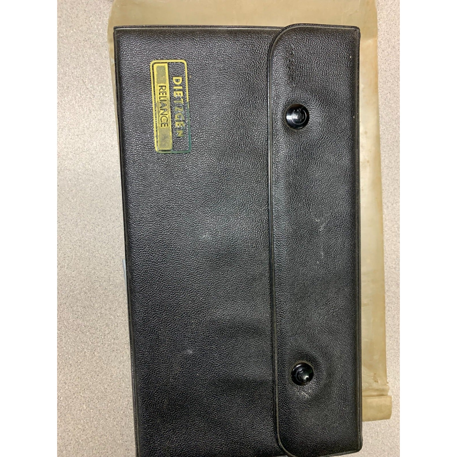 Dietzgen Reliance Vintage Drafting Tool Set closed case with logo