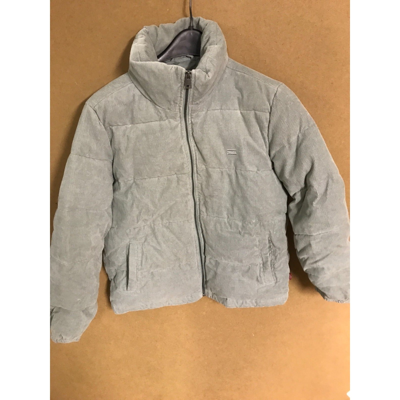 Levi Strauss Corduroy Light Blue Jacket Women's Medium front of jacket view