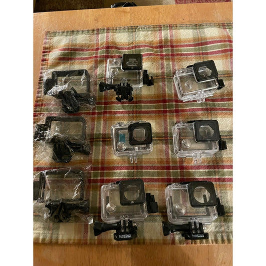 GoPro Hero 3, 3+, 4 Cases - Lot of 9, Various Cases top view