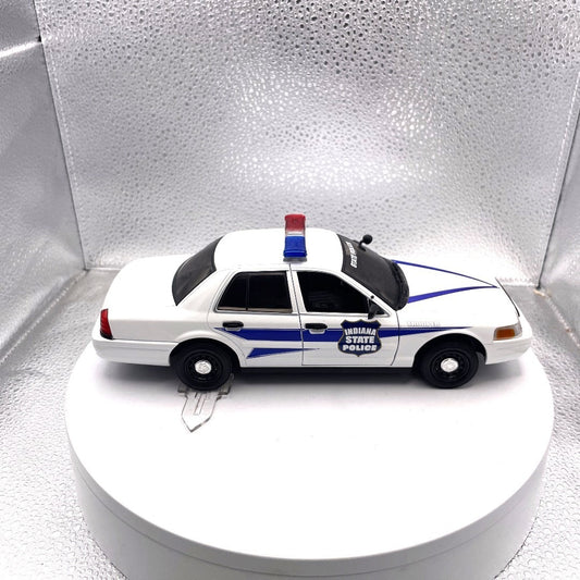 Greenlight 2008 Ford Crown Victoria Indiana State Police Die Cast, Scale: 1/24 passenger side view