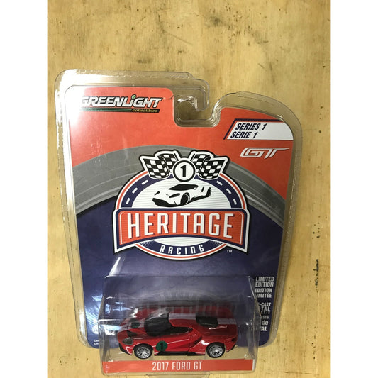 Greenlight 2017 Ford GT front of package displaying car